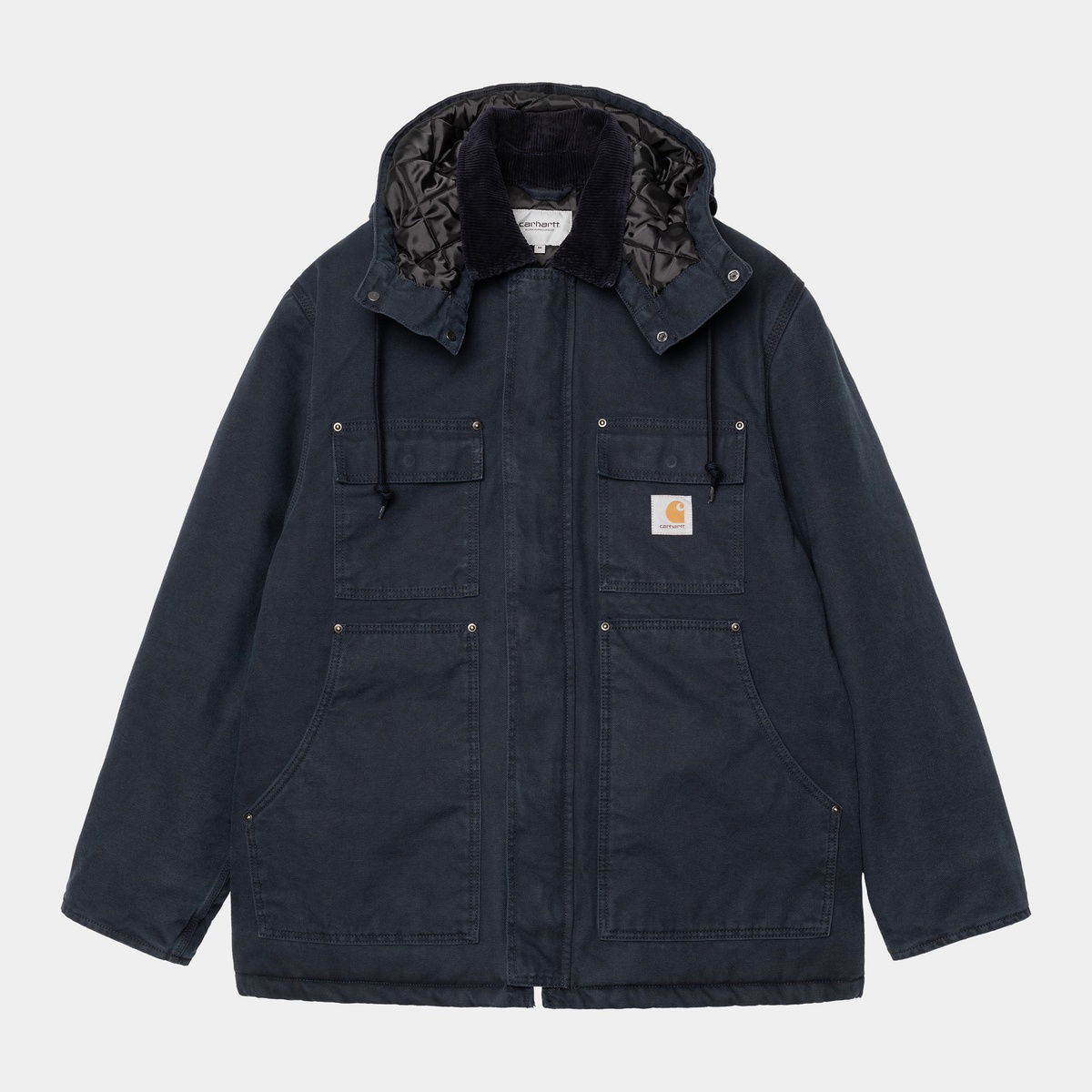 Палта Carhartt WIP Carhartt WIP Ambel Stone Washed Hooded Coat Тъмно синьо | I035616_18, 0