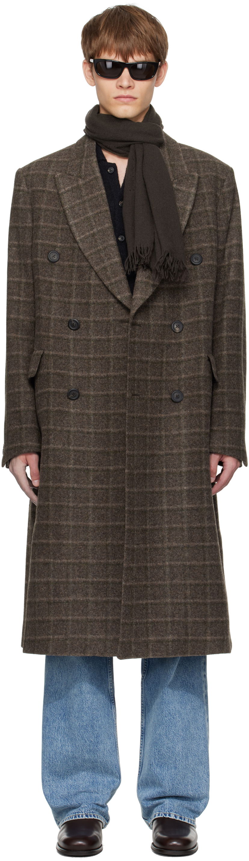 Палта OUR LEGACY OUR LEGACY Whale Double-Breasted Coat Кафяво | M4251WD