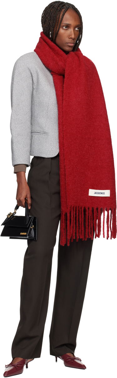 Шал Jacquemus La Casa 'The Carro' Brushed Fringed Scarf Кафяво | 24HACU00572BOT4032, 2