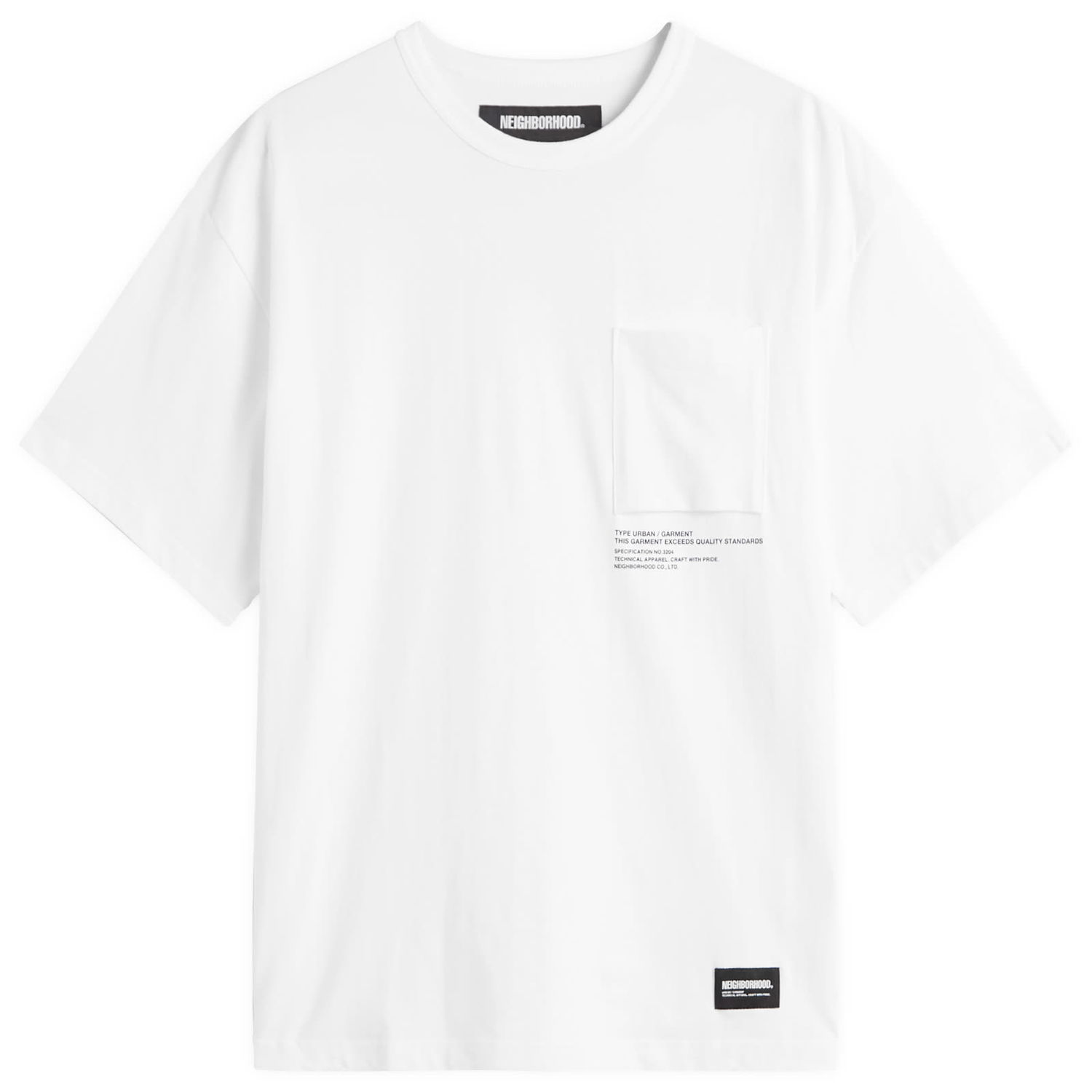 Тениска Neighborhood Sheltech Pocket Tee, Size Large Бяло | 251BWNH-CSM01-WHT, 1