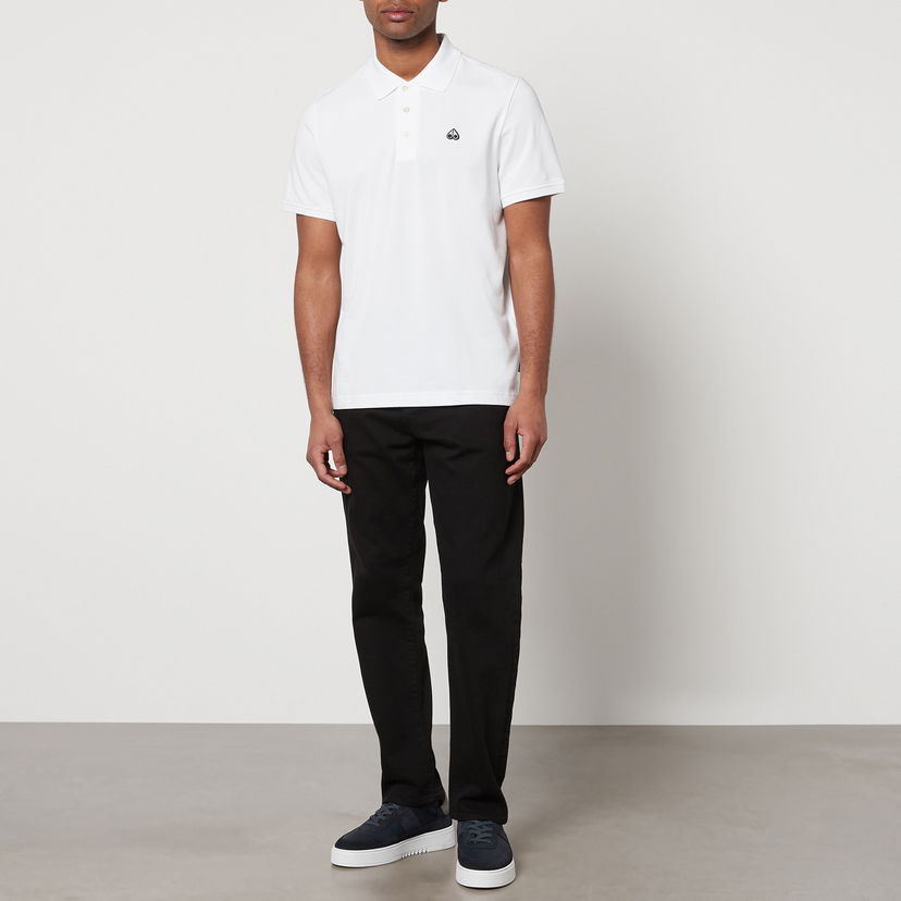 Поло тениска Moose Knuckles Moose Knuckles Cotton-Piqué Polo Shirt Бяло | M12MT712-160