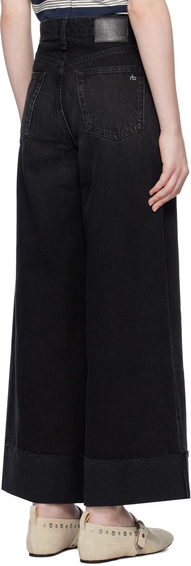 Дънки rag & bone Sofie Ankle Wide Leg Jeans Черно | WDD24H2993RGBL, 2