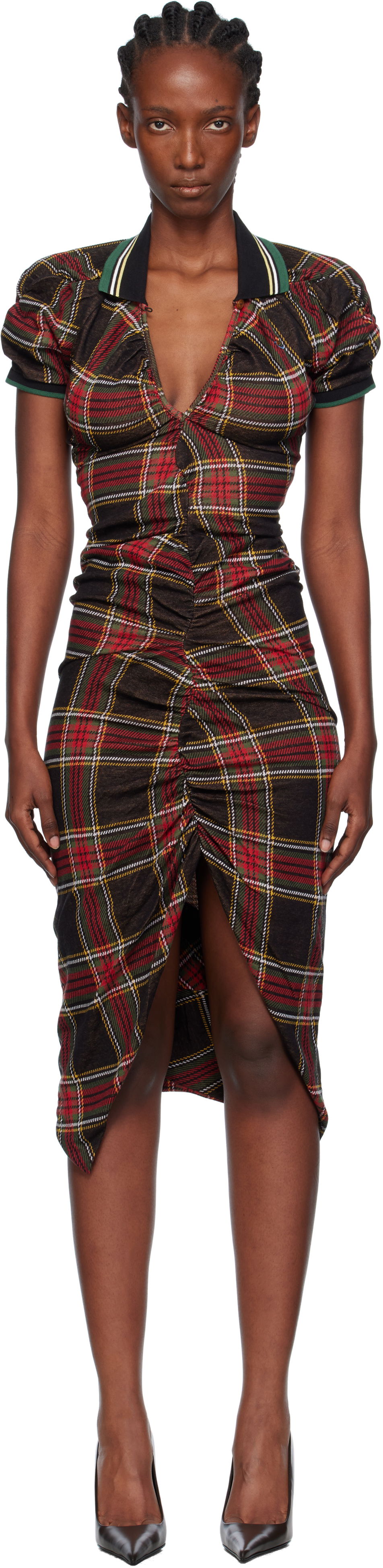 Pокля Vivienne Westwood Vivienne Westwood Pulling Plaid Midi Dress Многоцветен | 1601004S-J009T-, 0