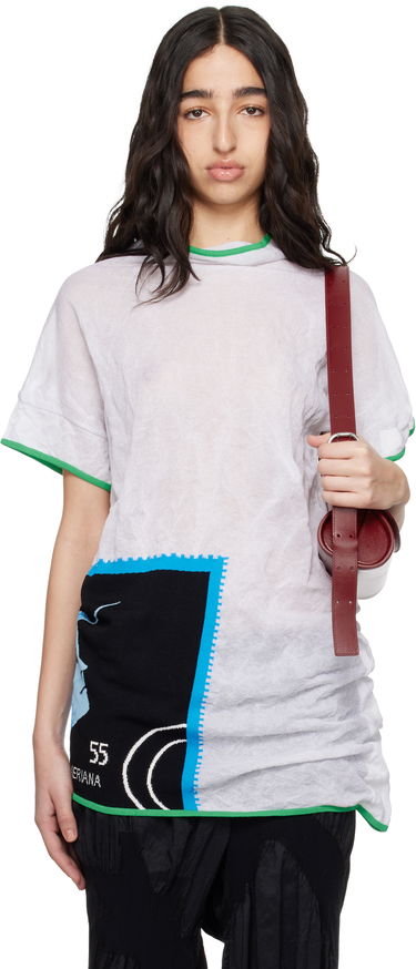 Тениска KIKO KOSTADINOV Kiko Kostadinov Promina Knit T-Shirt Бяло | KKWSS25KN09-111, 0