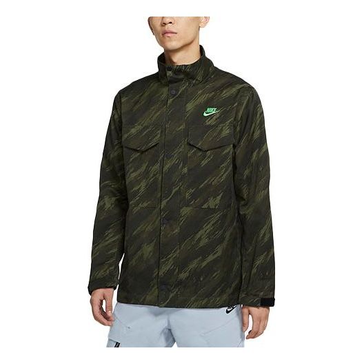 Яке Nike Sportswear Essentials+ M65 Unlined Camouflage Jacket Зелено | DD4663-355