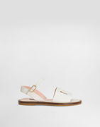 Dolce & Gabbana Calfskin Sandals With Cut-Out Logo