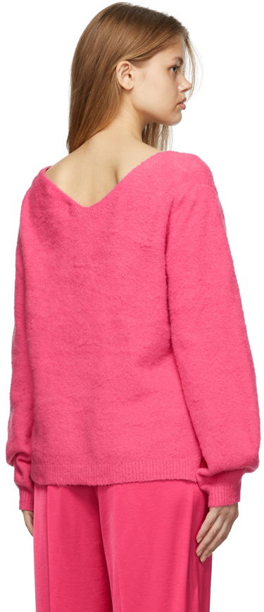 Пуловер Helmut Lang Helmut Lang Brushed Cloud V-Neck Sweater Розово | L09HW713, 2