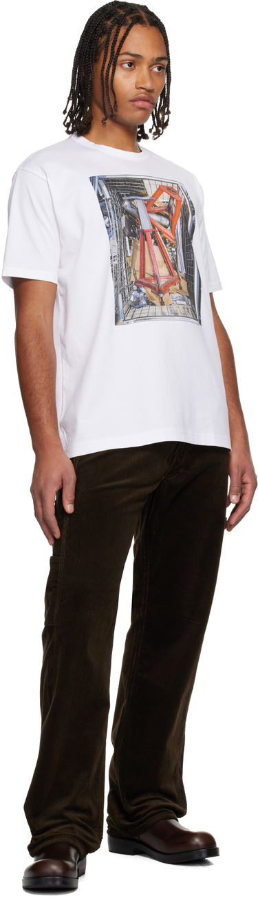 Панталони Junya Watanabe Junya Watanabe Cotton Corduroy & Leather Trousers Кафяво | WP-P026-051, 3