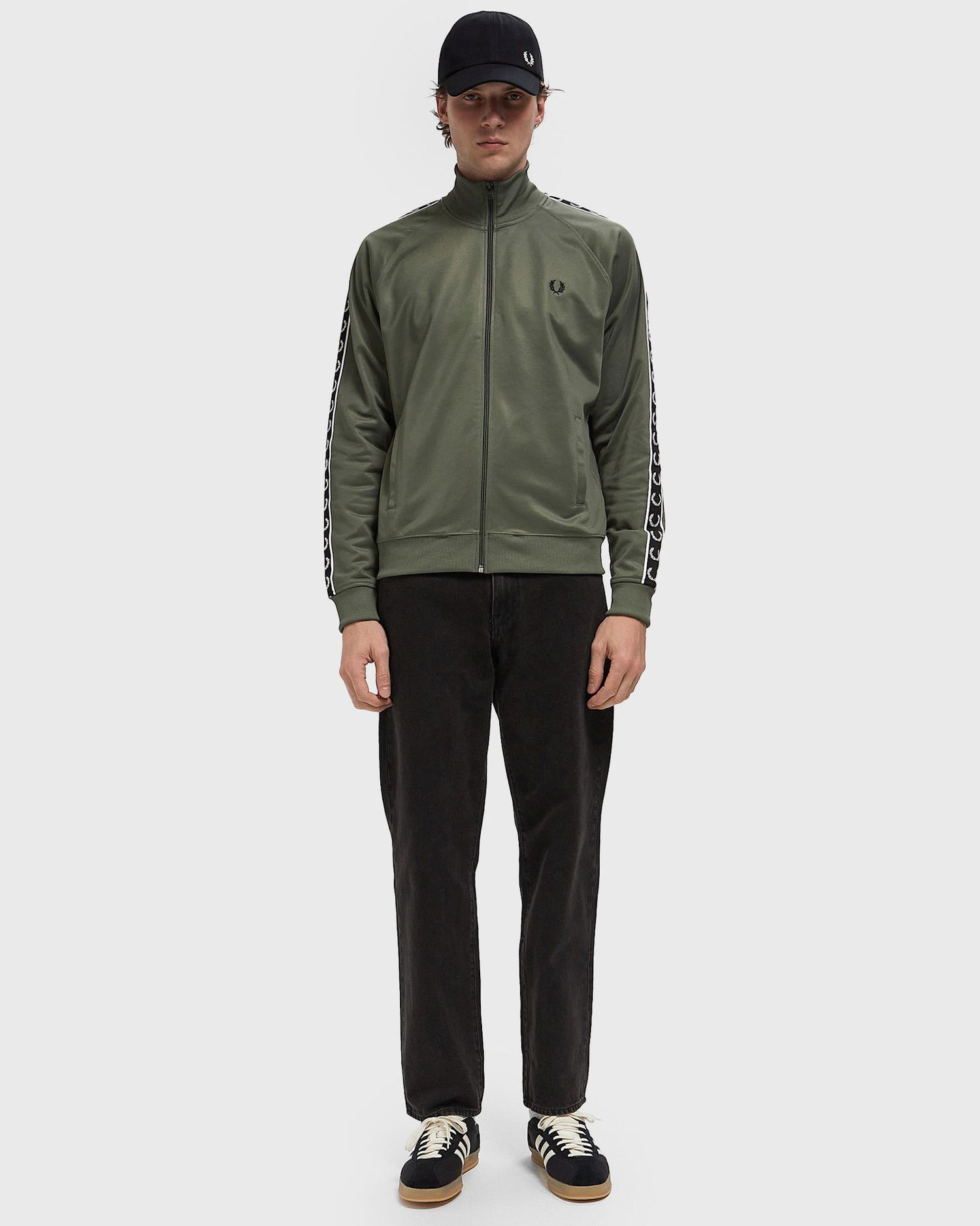 Яке Fred Perry Taped Track Jacket Зелено | J4620-Z50, 1