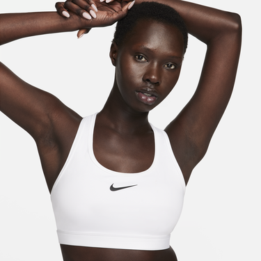 Сутиен Nike Swoosh Medium Support Non-Padded Sports Bra Бяло | DX6821-100, 0