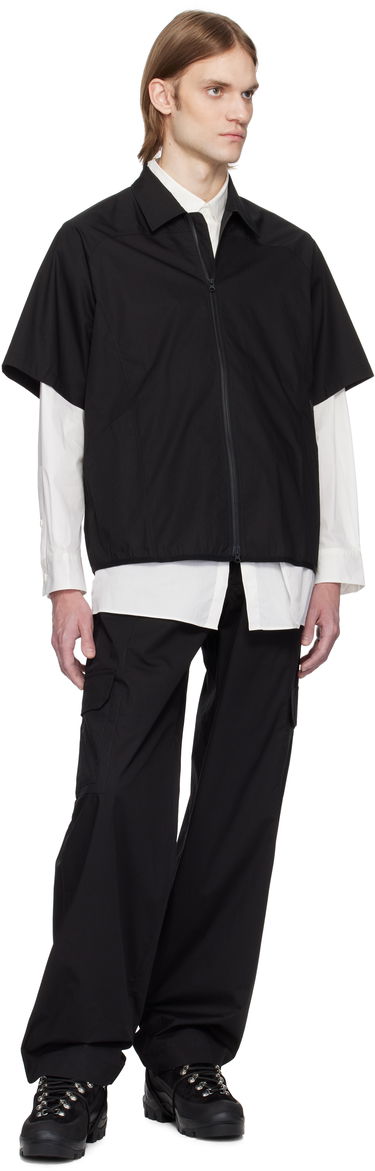 Риза GR10K GR10K Poplin Zip-Up Short Sleeve Shirt Черно | BG127084DI, 3