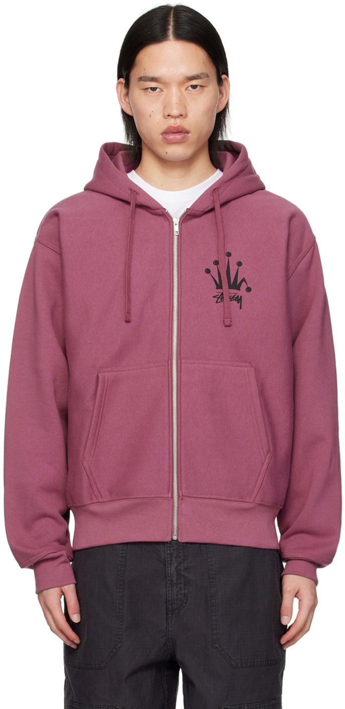 Суитчър Stüssy Pink Regal Crown Hoodie Бургунди | 1975002, 0