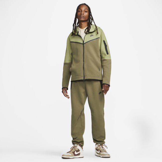 Суитчър Nike Tech Fleece Full-Zip Hoodie Зелено | CU4489-334, 1