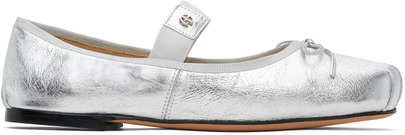 Облекло Anine Bing ANINE BING Jolie Ballerina Flats Металик | A-14-10846-SLV1