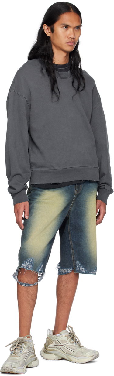 Пуловер We11done We11done Wide Neck Sweatshirt Сиво | WD-TH2-24-801-U-CH, 3