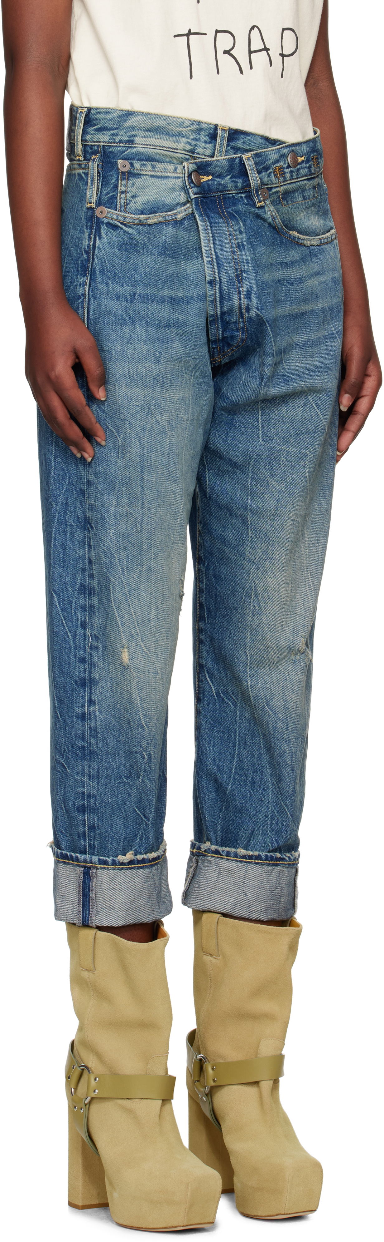 Дънки R13 R13 Crossover Jeans Синьо | R13W2048-734, 1