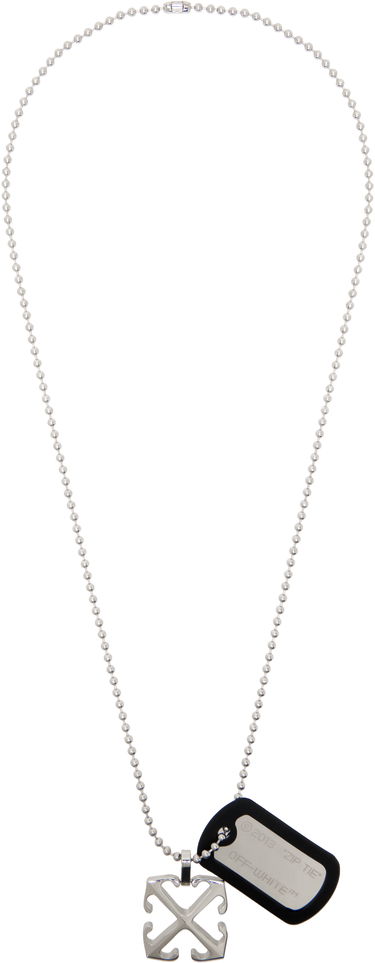 Колие Off-White Arrow Zip Tie Pendant Necklace Металик | OMOB15CC99MET0017210, 0
