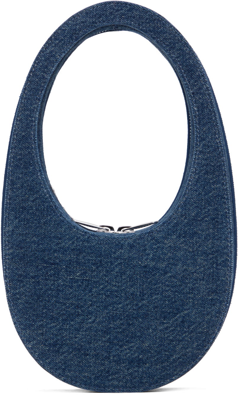 Дамска чанта Coperni Coperni Mini Swipe Denim Shoulder Bag Синьо | COPBA01BIS252, 0