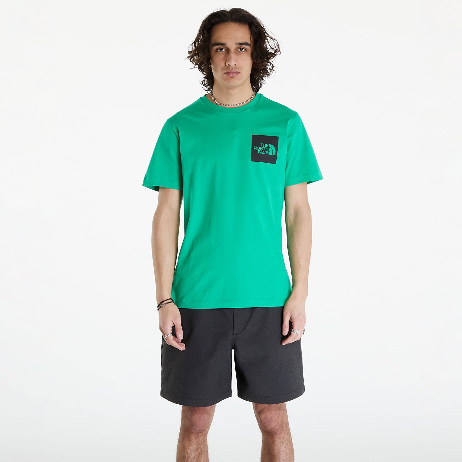 Тениска The North Face S/S Fine Tee Optic Emerald Зелено | NF0A87NDPO81, 0