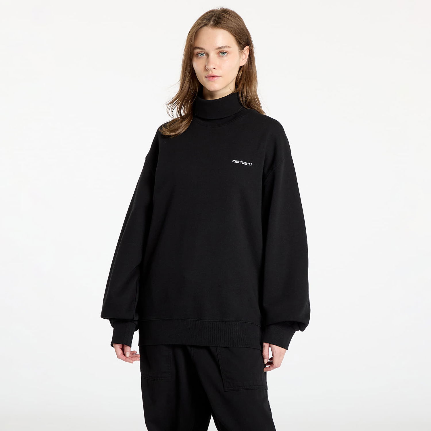 Суитчър Carhartt WIP Script Mockneck Sweat UNISEX Black Черно | I034312.89XX, 1