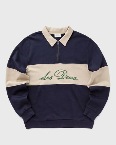 Пуловер Les Deux Cory Zipper Rugby Sweatshirt XXL Тъмно синьо | LDM200180-460817, 0