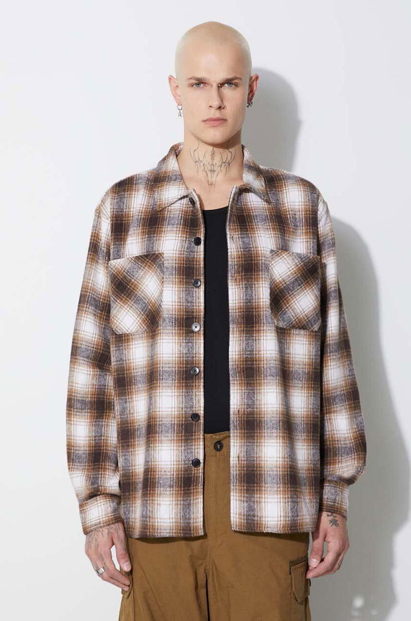 Риза TAIKAN Heavyweight Plaid Shirt Бежово | TW0003.BRN