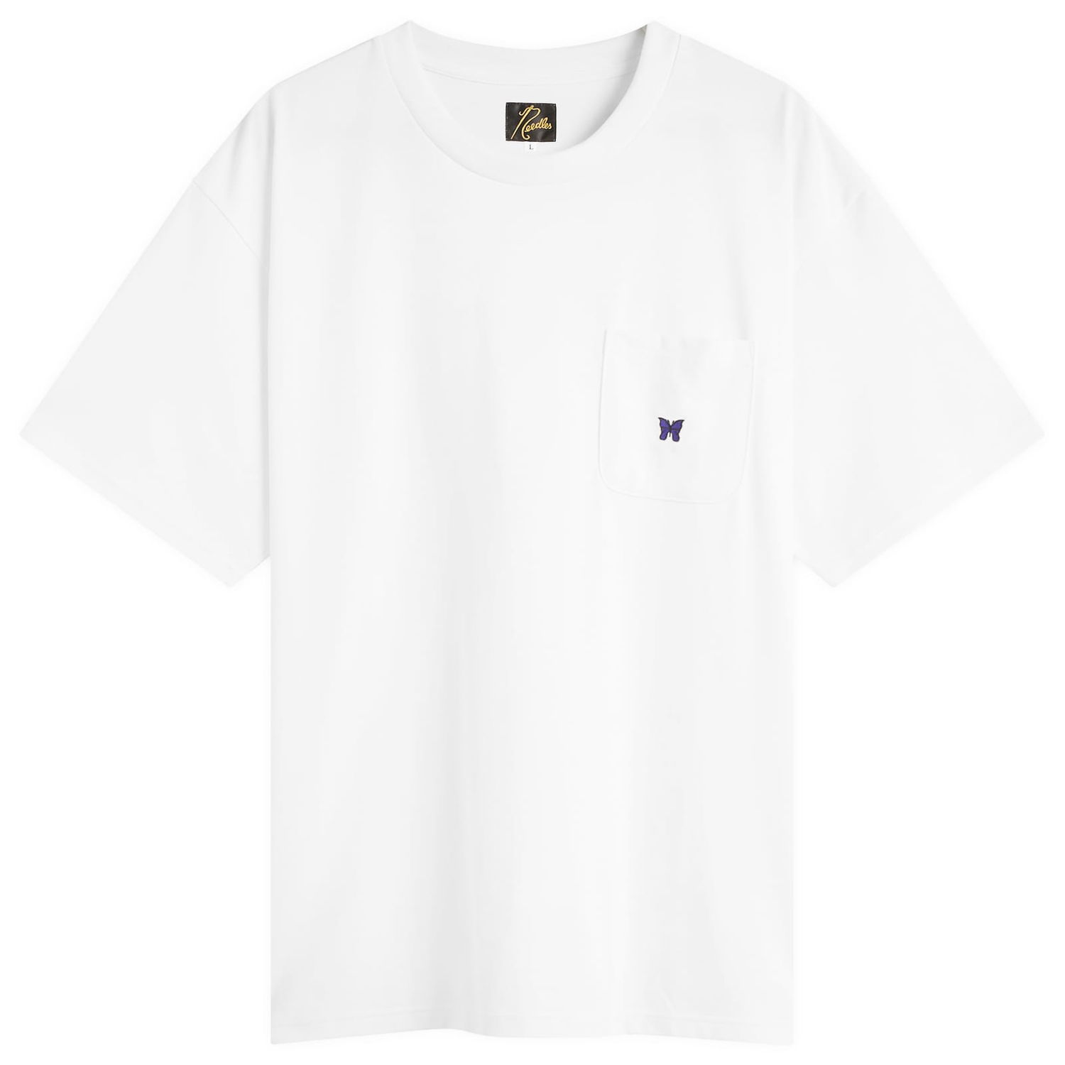 Тениска Needles Crew Neck T-Shirt Бяло | RW352-A, 1