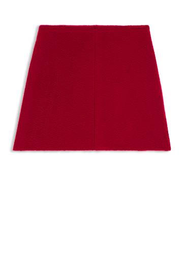 Пола BOSS A-line mini skirt with textured effect Червено | 50547637