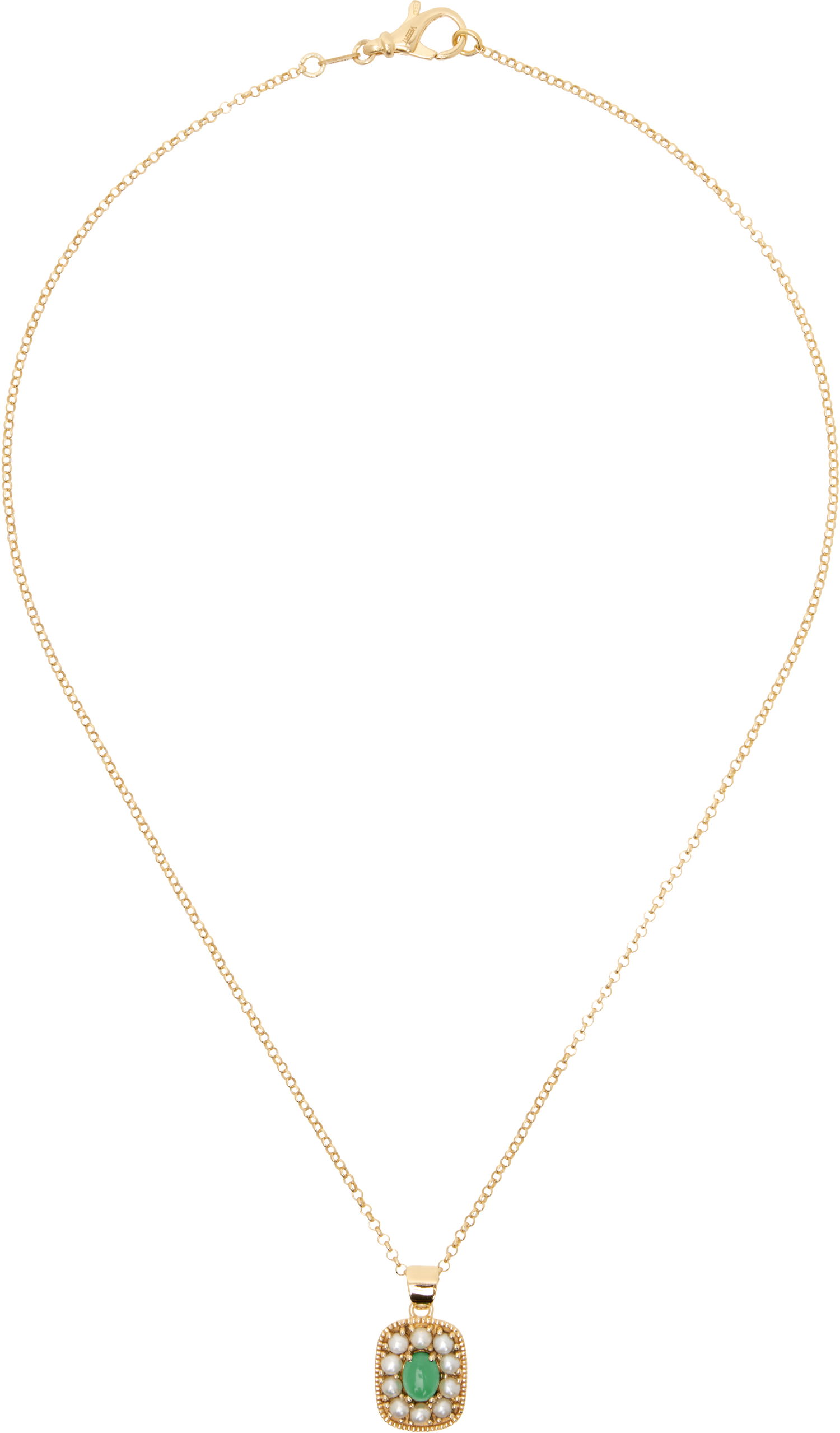 Колие VEERT Gold 'The Royal Pendant' Necklace Металик | JLG0020C-YG, 0
