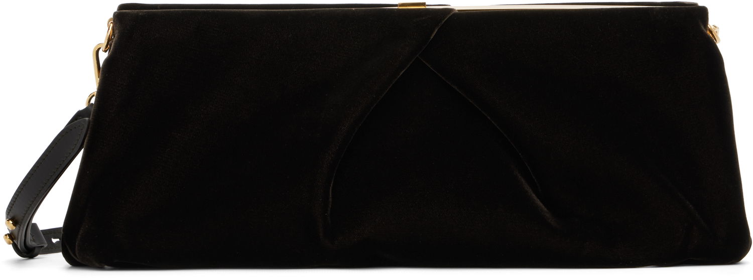Дамска чанта Dries Van Noten Dries Van Noten Velvet Clutch Черно | 252-011518-653, 0