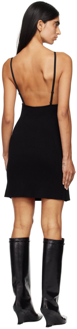 Pокля Courrèges Ribbed Mini Dress Черно | 324MRO441FI0001, 2
