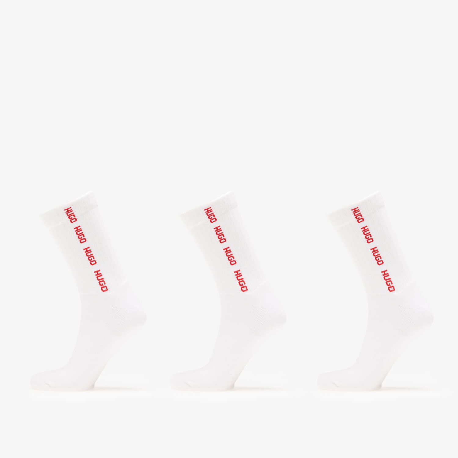 Чорапи BOSS Hugo Boss 3-Pack Rib Tape Socks Бяло | 50543076-101, 0
