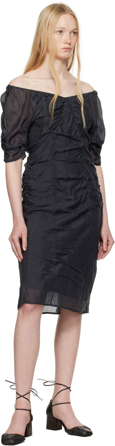 Pокля LEMAIRE Lemaire Silk Chiffon Parachute Midi Dress Черно | DR1098 LF1373, 3