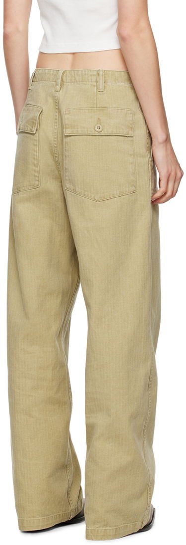 Панталони R13 R13 Wide Leg Trousers Бежово | R13WR077-R381B, 2
