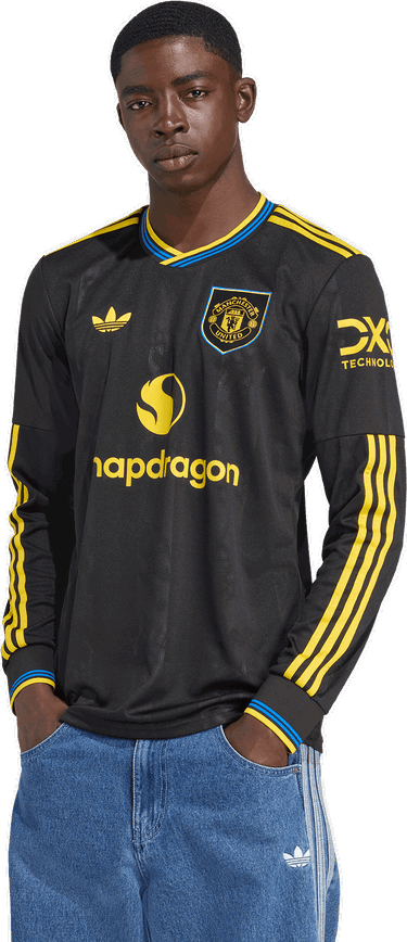 Фланелка adidas Performance Manchester United 25/26 Third Jersey Long Sleeve Черно | KD4226, 4