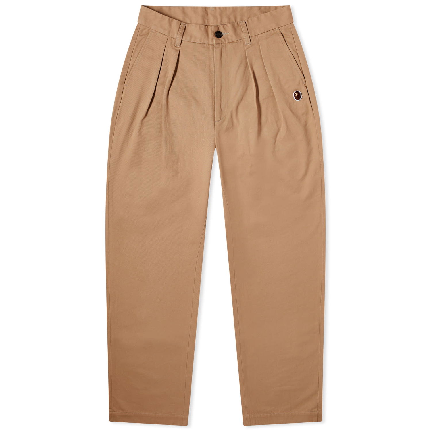Панталони BAPE Ape Head One Point 2Tuck Chino Pants Бежово | 001PTJ801010M-BGE, 0