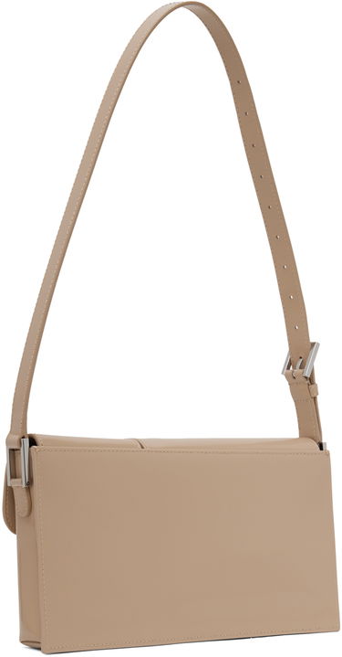 Чанта през рамо BY FAR Double Pocket Shoulder Bag Бежово | 23PFBLYSTPWMED, 2