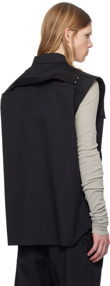 Риза Rick Owens Rick Owens Hollywood Jumbo Sleeveless Shirt Черно | RU01E5239 TE, 2