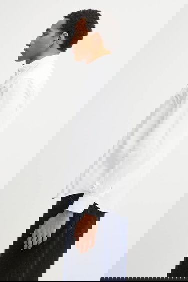 Риза AAPE by A Bathing Ape AAPE Now Cotton Regular Button-Down Shirt Бяло | AAPSTM8539XXP, 1