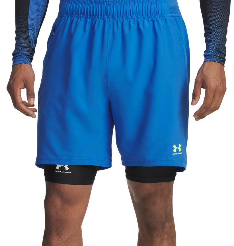 Къси панталони Under Armour Challenger Pro 2-in-1 Running Shorts with Liner Синьо | 6009621-402, 0