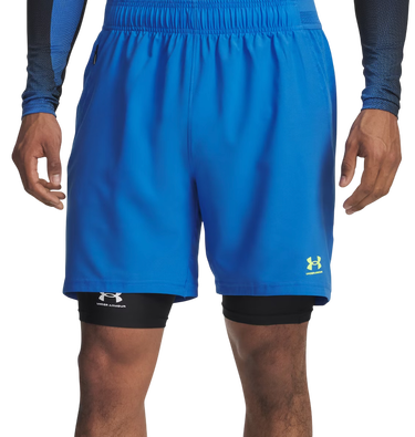 Къси панталони Under Armour Challenger Pro 2-in-1 Running Shorts with Liner Синьо | 6009621-402, 0