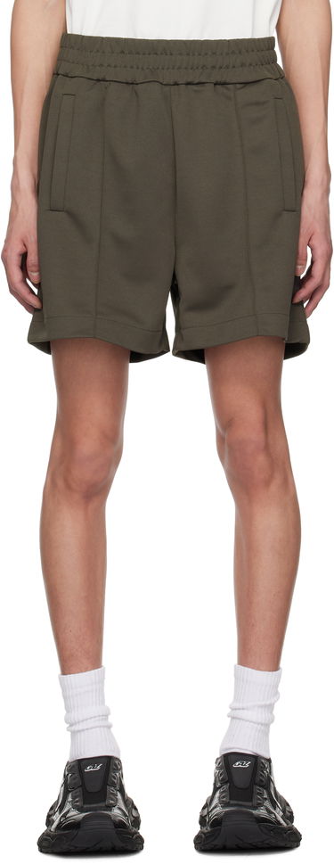 Къси панталони Palm Angels Palm Angels Curved Logo Shorts Зелено | PMCL008S25FAB0011303, 0