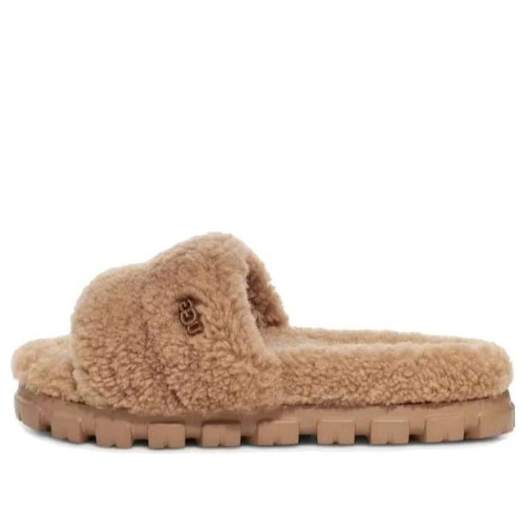 Кецове и обувки UGG Cozetta Curly Slides Кафяво | 1130838-CHE, 0