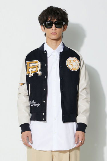 Яке бомбър Baracuta Baracuta Varsity Wool Blend Bomber Jacket Тъмно синьо | BRCPS0996, 4