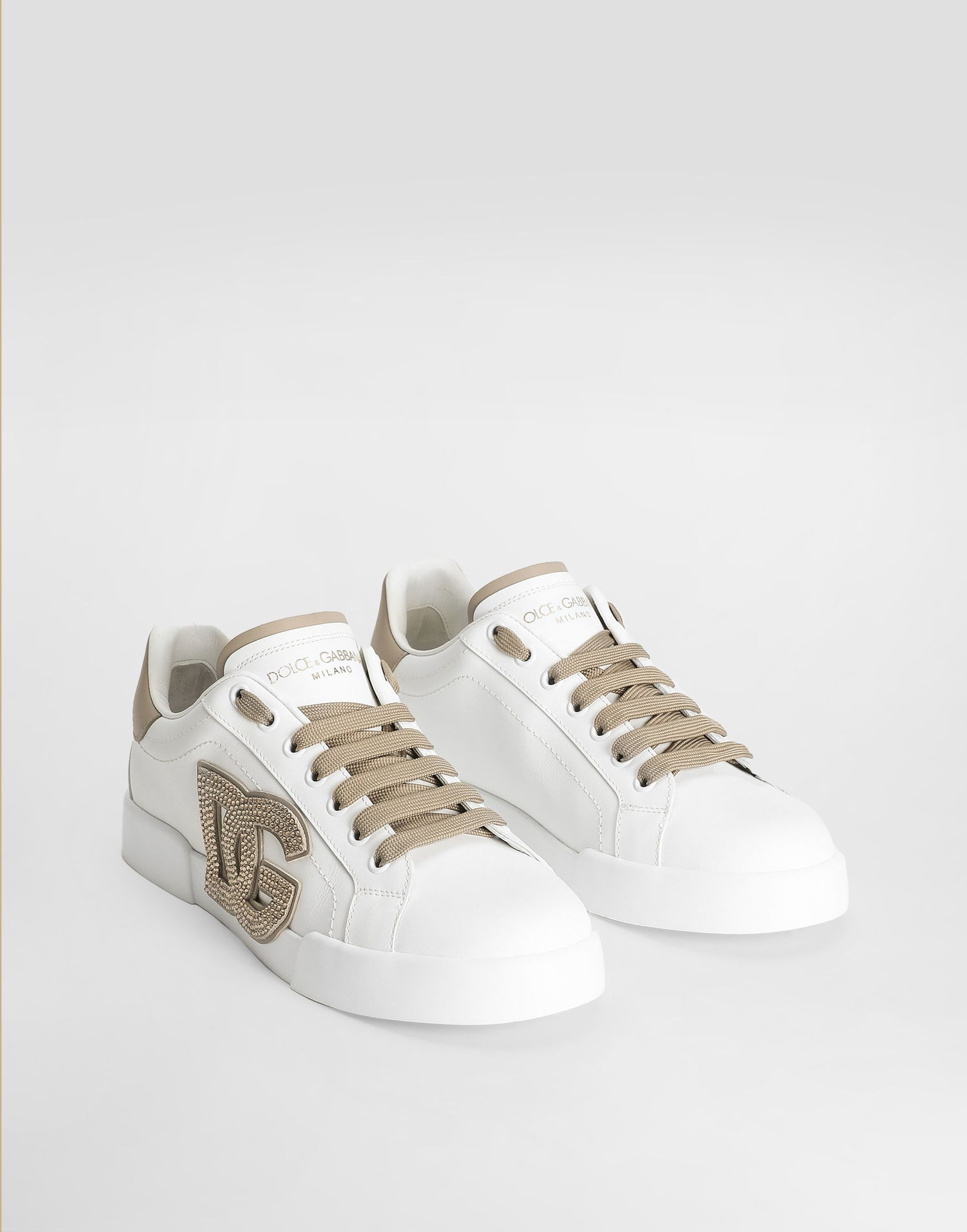 Кецове и обувки Dolce & Gabbana Dolce & Gabbana Portofino Light Strobel Calfskin Бяло | CK2341AI4118Z080, 1