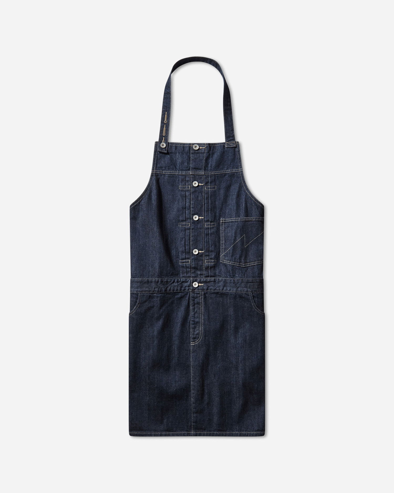 Облекло Neighborhood Button-Front Utility Denim Apron Тъмно синьо | 252ZANH-AC01 INDIGO, 0