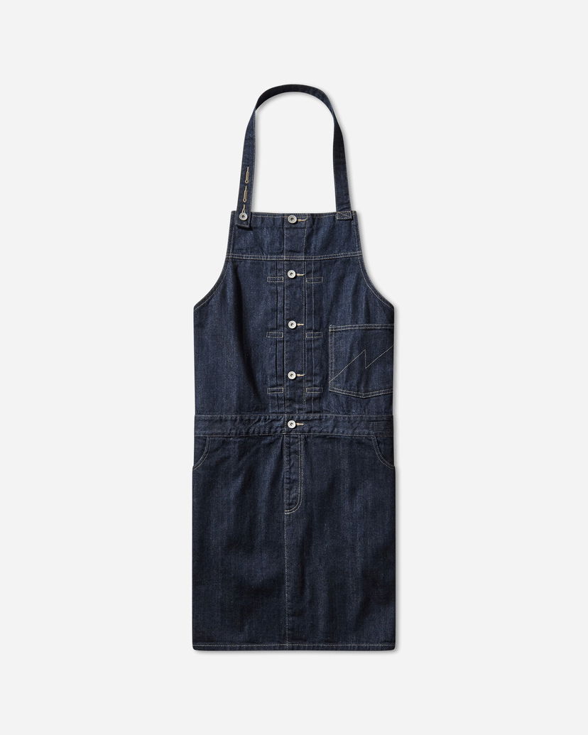 Облекло Neighborhood Button-Front Utility Denim Apron Тъмно синьо | 252ZANH-AC01 INDIGO