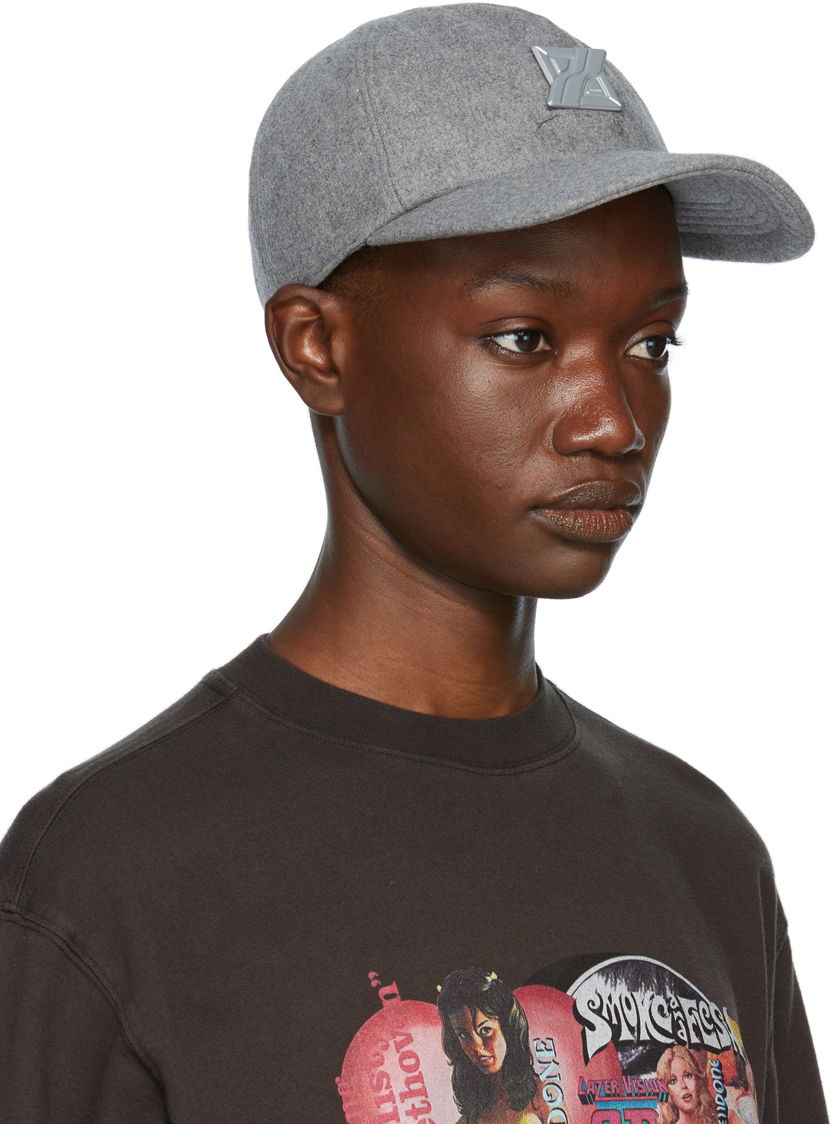 Шапка с козирка We11done Flannel Padded Cap Сиво | WD-AH3-21-447-U-MG, 1