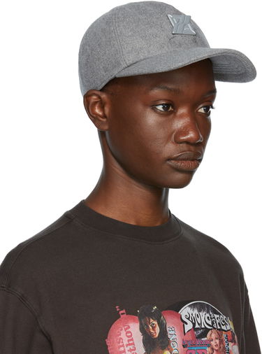 Шапка с козирка We11done Flannel Padded Cap Сиво | WD-AH3-21-447-U-MG, 1