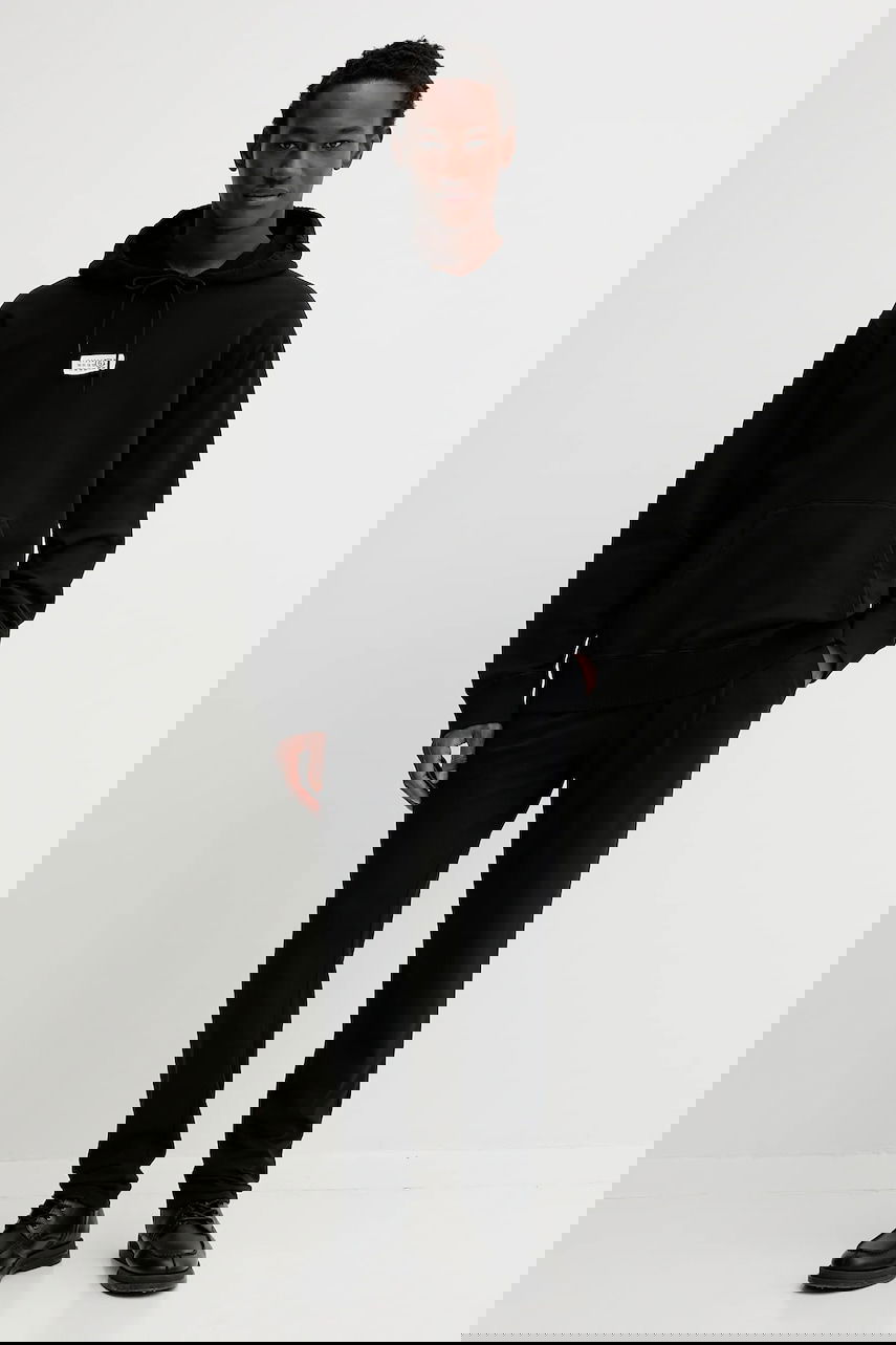 Суитчър Maison Margiela Smooth Hooded Sweatshirt MM6 Maison Margiela x MM6 Wardro Черно | SH0GU0033.M25025.900, 1